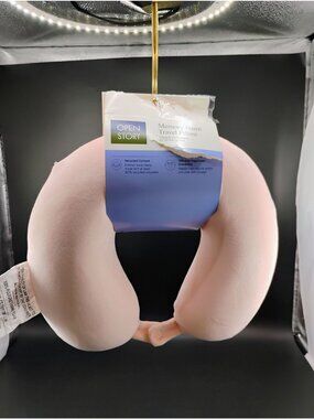 Open Story Memory Foam Travel Pillow With Recycled Fabric Design